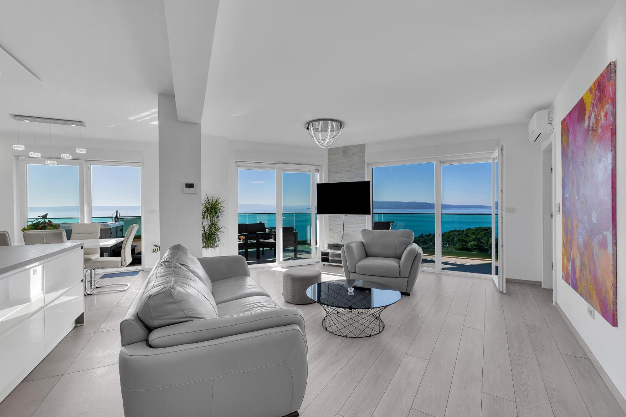Ferienwohnung Exclusive Penthouse Big Blue With Private Jacuzzi Makarska Exterior foto